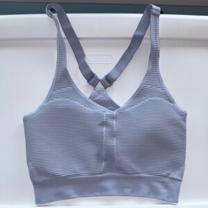 Zella Body Light Blue Women's Ribbed Racerback Sports Bra